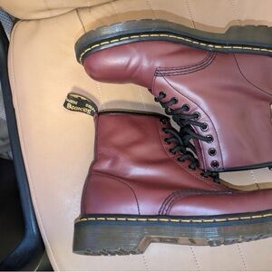 Dr. Martens Brown Leather Boots with Chunky Sole